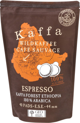 Kaffa Café Sauvage - Espresso - 40 dosettes E.S.E. (sachet)
