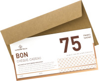 Chèque-cadeau - avec enveloppe - 75 francs Chèque-cadeau - avec enveloppe - 75 francs