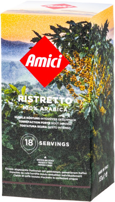 Amici Servings - Ristretto - 18 dosettes E.S.E.